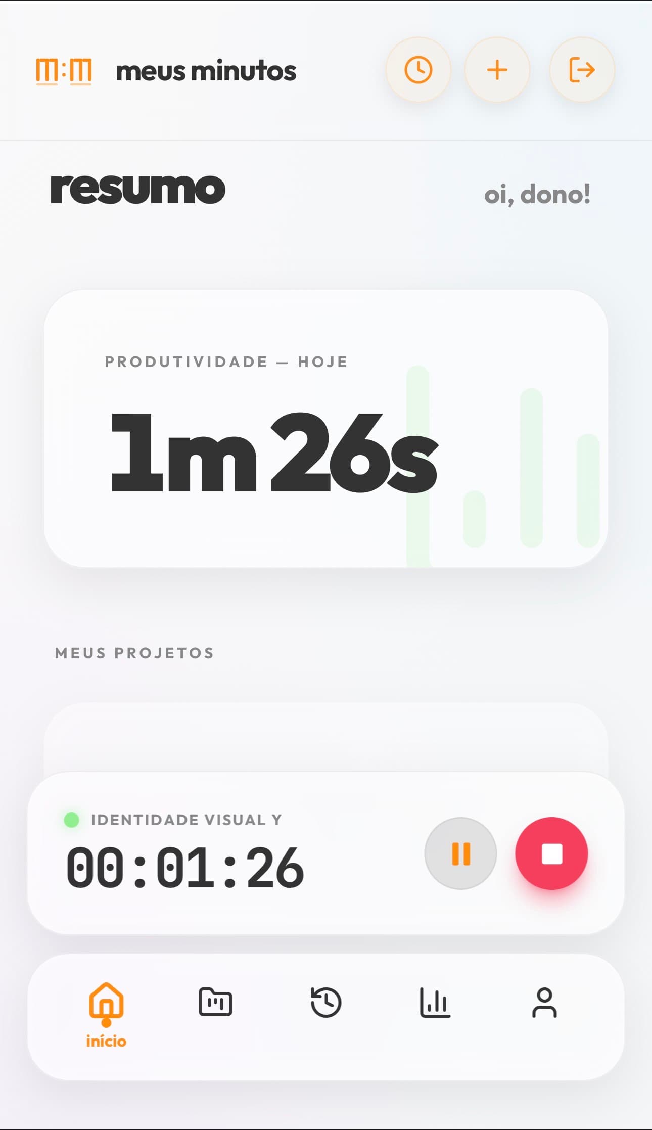 myminutes App Screen